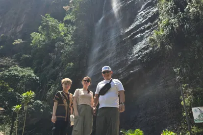 Salah satu dari tujuh air terjun yang terdapat di lembah harau.
