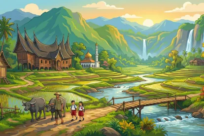 Lukisan indah alam minangkabau